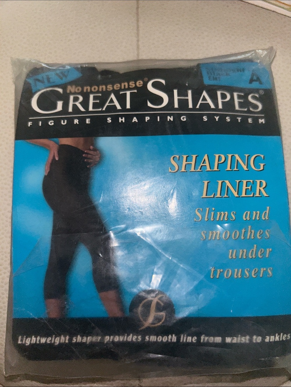 No Nonsense Great Shapes Shaping Liner Black Size A Vintage Shaper